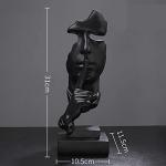 aboxoo Thinker Statue - Modern Black Abstract Decor