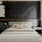 50 Pack Black 3D Wall Panels for Modern Décor