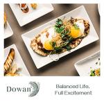 DOWAN 9.7" Rectangle Serving Plates Set of 4