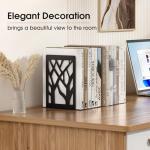 Tree Design Metal Bookends for Modern Shelves