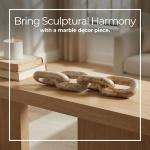 Ivory Marble Decorative Sculpture for Modern Interiors