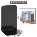 Stylish Heavy-Duty Black Metal Bookends Pair