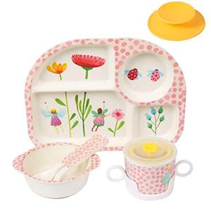 Bamboo Kids Dinnerware Set - 7 Piece Cartoon Set