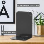 Stylish Heavy-Duty Black Metal Bookends Pair