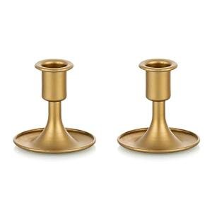 Gold Taper Candle Holders Set of 2