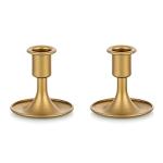 Gold Taper Candle Holders Set of 2