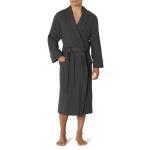 Men's Cotton Waffle Bathrobe in Charcoal Heather