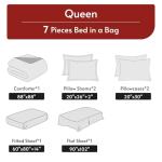Reversible 7-Piece Queen Comforter Set in Red/Black