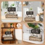 Rustic Eucalyptus Bathroom Shelf Decor Set