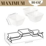 ZENFUN Square Chip & Dip Serving Bowl Set