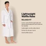 Men's Cotton Waffle Bathrobe in Charcoal Heather
