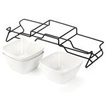 ZENFUN Square Chip & Dip Serving Bowl Set
