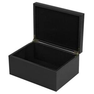 Black Faux Leather Decorative Storage Box