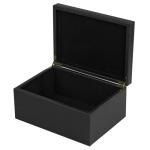 Black Faux Leather Decorative Storage Box