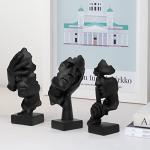 3-Piece Thinker Statue Set - Modern Abstract Decor