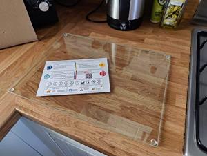 Kitchenville 16"x12" Tempered Glass Cutting Board