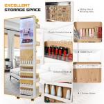 Rotating LED Jewelry Armoire with Full Length Mirror