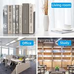 Stylish Heavy-Duty Black Metal Bookends Pair