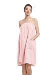 Lightweight Plush Bathrobe with Pockets for Women
