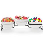 ZENFUN Square Chip & Dip Serving Bowl Set