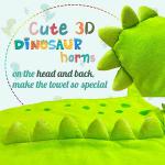 Green Dinosaur Baby Towel and Bathrobe Set