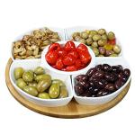 Elama 6pc Lazy Susan Appetizer Server Set