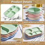 Hlukana 24-Piece Unbreakable Wheat Straw Dinnerware Set