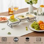ZENFUN Square Chip & Dip Serving Bowl Set