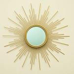 Gold Sunburst Mirror - 24" Boho Wall Decor