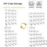 12-Cube Plastic Storage Organizer for Modern Homes