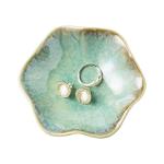 Emerald Green Ceramic Jewelry & Trinket Dish