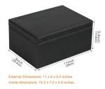 Black Faux Leather Decorative Storage Box