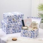 Stylish Blue and White Porcelain Storage Box Set