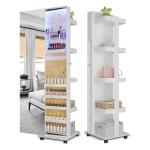 Rotating LED Jewelry Armoire with Full Length Mirror