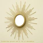 Gold Sunburst Mirror - 24" Boho Wall Decor
