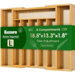 Kitsure Expandable Bamboo Silverware Organizer