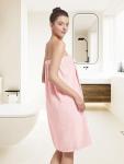 Lightweight Plush Bathrobe with Pockets for Women