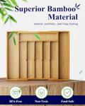 Kitsure Expandable Bamboo Silverware Organizer