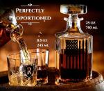 American Flag Whiskey Decanter Set with Glasses
