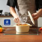 Kitchenville 16"x12" Tempered Glass Cutting Board