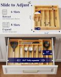 Kitsure Expandable Bamboo Silverware Organizer
