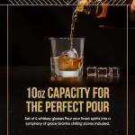 Set of 4 Whiskey Glasses with Chilling Stones