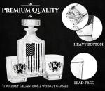 American Flag Whiskey Decanter Set with Glasses