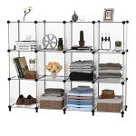 12-Cube Plastic Storage Organizer for Modern Homes
