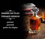 American Flag Whiskey Decanter Set with Glasses