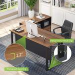 Tribesigns L-Shaped Desk and File Cabinet Set