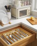 Kitsure Expandable Bamboo Silverware Organizer