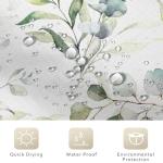 Sage Green Eucalyptus Leaf Shower Curtain