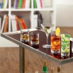 Set of 4 Luigi Bormioli Double Old Fashioned Glasses