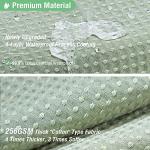 Dynamene Sage Green Waffle Shower Curtain Set